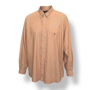 Polo Ralph Lauren B&T Orange L/S Oxford Button Down Shirt Size 3XB